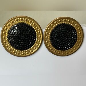 Richard Kerr vintage large clip on earrings